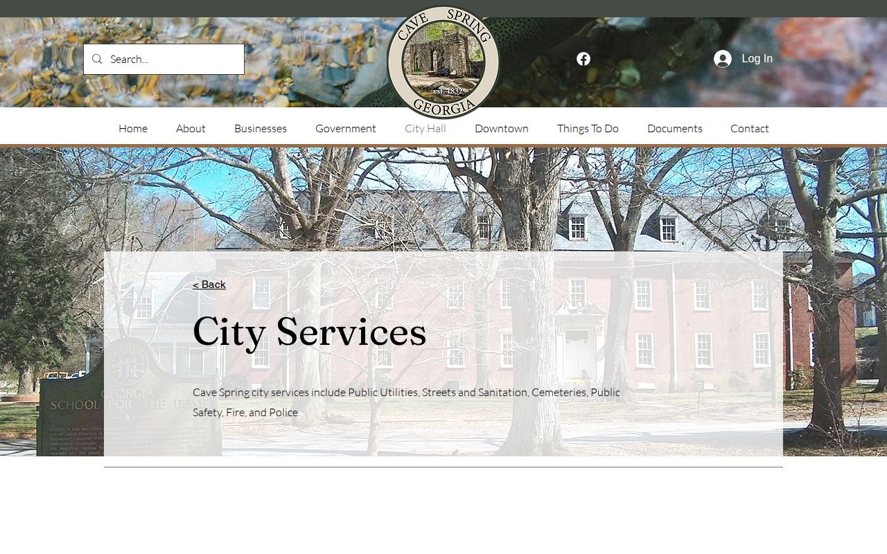 Floyd County Cave Spring police service and municipal contact page